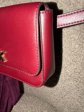 Michael Kors Crimson Leather Crossbody Bag